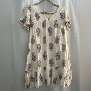 Juicy Couture Cream Paisley Mini Dress